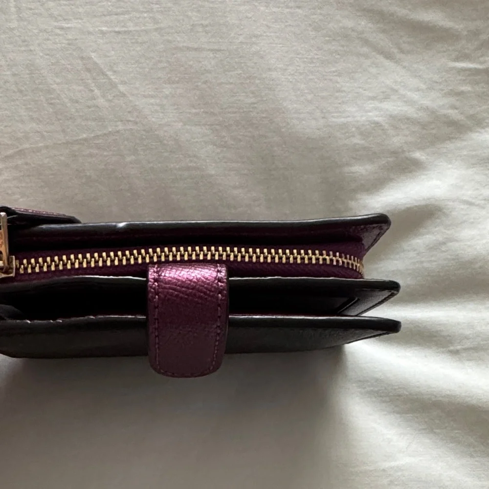 Coach Brown Wallet with Metallic Pink Accent - Picture 5 of 5